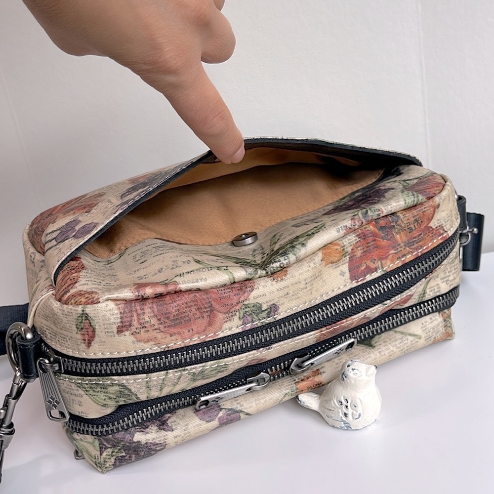 Patricia Nash Floral Print Crossbody Bag Set in Cream, Orange, Purple, Green - Picture 9 of 16